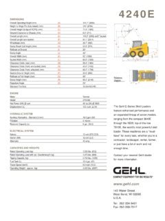 gehl 4240e specs